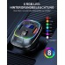 CIRYCASE Bluetooth Car Adapter, [PD 30W+QC 3.0] [Stronger Dual Mic & Bass Boost] Bluetooth 5.0 FM Transmitter for Car, Wireless Radio Adapter Hands-Free Car Kit with Stunning 8 Colors Backlit & U Disk