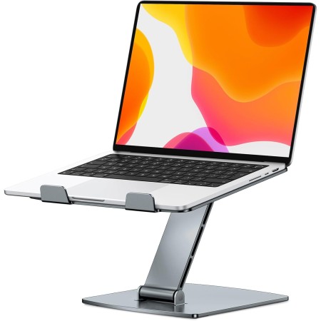 CIRYCASE Laptop Stand Height Adjustable, Quick Cooling Laptop Stand, Ergonomic Portable Aluminium Notebook Stand, Compatible with MacBook Air Pro, Dell, HP 10-16 Inch Laptops, Printer Stand (Gary)