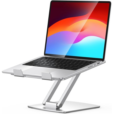 CIRYCASE Laptop Ständer, Aluminium Ergonomischer Laptop Stand, Laptopständer Höhenverstellbar Faltbar, Belüftet Kühlung & Tragbar Notebook Ständer Kompatibel mit MacBook Air/Pro, Allen Laptops 10-16"