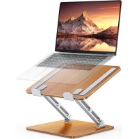 CIRYCASE Ergonomischer Laptop Ständer Höhenverstellbarer, Aluminium & Holz Laptop Stand, Faltbarer Dual-Bar Laptopständer, Notebook Ständer Stehpulte Kompatibel mit MacBook, HP 10-16" CIRYCASE Ergonomischer Laptop Ständer Höhenverstellbarer, Aluminium & Holz Laptop Stand, Faltbarer Dual-Bar Laptopständer, Notebook Ständer Stehpulte Kompatibel mit MacBook, HP 10-16"