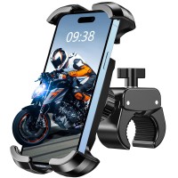 CIRYCASE Bike Phone Holder with [Heavy-Duty Clamp], [All-Around Secure] Motorbike Phone Holder for Bike Motorcycle Bicycle Handlebar, [1s Put & Take] Bike Phone Mount Compatible with 4.7"-6.8" Phones