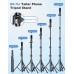 CIRYCASE Phone Tripod, 177cm Extendable Selfie Stick Travel Tripod Aluminum with Wireless Remote, Lightweight Portable & Adjustable Angle, Camera Tripod Compatible with iPhone/Samsung/Mic/Fill Light