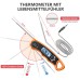 CIRYCASE Fleischthermometer Digital, Sofort Lesen Bratenthermometer Ofenthermometer, Externe Lange Sonde mit 102cm-Edelstahlkabel, Zeigerthermometer, Backofenthermometer für Küche, BBQ, Ofen, CIRYCASE Fleischthermometer Digital, Sofort Lesen Bratenthermometer Ofenthermometer, Externe Lange Sonde mit 102cm-Edelstahlkabel, Zeigerthermometer, Backofenthermometer für Küche, BBQ, Ofen,