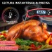 CIRYCASE Termometro Cocina Digital, Termometro Horno de Lectura Rápida & Precisa con 102cm Sonda de Alambre, Pantalla LCD & Calibration, Termometro Barbacoa para Carne, BBQ, Comida, Horno, Liquidos