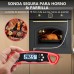 CIRYCASE Termometro Cocina Digital, Termometro Horno de Lectura Rápida & Precisa con 102cm Sonda de Alambre, Pantalla LCD & Calibration, Termometro Barbacoa para Carne, BBQ, Comida, Horno, Liquidos