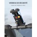 CIRYCASE Support Telephone Velo avec Verrouillage de Sécurité, Protection Complète Support Téléphone Moto, 360° Rotation Porte Téléphone Vélo Compatible avec iPhone 14, Samsung, 4.7”-6.8” Smartphones