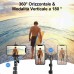 CIRYCASE Treppiede Smartphone, Bastone Selfie Allungabile di 133 cm con Telecomando Bluetooth Staccabile, Cavalletto per Smartphone Leggero & Portatile Compatibile con iPhone/Samsung/Camera/Gopro, ecc