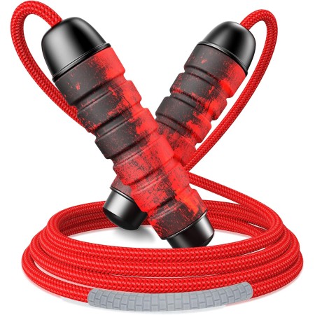 CIRYCASE Springseil, 3M Frei Einstellbares & Langlebiges Seilspringen Erwachsene Fitness mit 360°-Kugellager, Verdrehungsfrei, Memory Foam-Griffe, Rutschfestes Jump Rope Trainingsseile mit Tragtasche