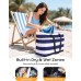 CIRYCASE Beach Bag with Cooler, 54L Extra Large Beach Bags for Women, Waterproof Summer Zipped Beach Tote Bag with Wet Compartment, Essentials Family Foldable Travel Bags for Pool Shopping Gym Picnic  (Navy Blue)