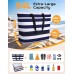 CIRYCASE Beach Bag with Cooler, 54L Extra Large Beach Bags for Women, Waterproof Summer Zipped Beach Tote Bag with Wet Compartment, Essentials Family Foldable Travel Bags for Pool Shopping Gym Picnic  (Navy Blue)