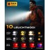 CIRYCASE 500LM EDC Mini Taschenlampe, 10 Modi Clip Lampe mit Spot & Flutlicht, USB-C Wiederaufladbar &IP65 Wasserdichte Tauchlampe Flashlight, LED Lauflicht für Joggen, Camping, Notfall, Running Light [Energieklasse F]