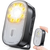 CIRYCASE 500LM EDC Mini Taschenlampe, 10 Modi Clip Lampe mit Spot & Flutlicht, USB-C Wiederaufladbar &IP65 Wasserdichte Tauchlampe Flashlight, LED Lauflicht für Joggen, Camping, Notfall, Running Light [Energieklasse F]