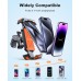 CIRYCASE Bike Phone Holder, [3s Install & Ultimate Anti-vibration] Motorcycle Phone Holder for Bike, 360° Rotatable & Upgraded Handlebar Clamp Bike Mount Adapter for MTB/ATV/Scooter, 4.7-6.8” Phones (Orange)