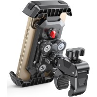 CIRYCASE Handyhalterung Motorrad [Upgrade Vibrationsgedämpft], Superstabile Handyhalterung Fahrrad, 360° Drehbar & Schnellverschluss Handyhalter Motorrad Kompatibel mit iPhone, 4.7-6.8'' Smartphone