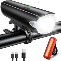 CIRYCASE Bike Lights with Wide Beam, 1200 Lumens Bike Lights Front and Back, IP65 Waterproof & USB Rechargeable Bike Light Set, 3+5 Light Modes, Long-Lasting Mountain Road Bicycle Lights for Riding CIRYCASE Bike Lights with Wide Beam, 1200 Lumens Bike Lights Front and Back, IP65 Waterproof & USB Rechargeable Bike Light Set, 3+5 Light Modes, Long-Lasting Mountain Road Bicycle Lights for Riding